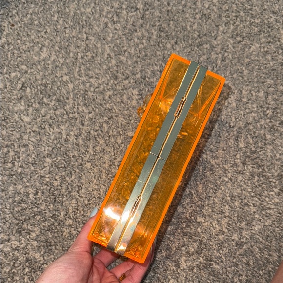 Orange Acrylic Bag with Chain - Picture 4 of 6